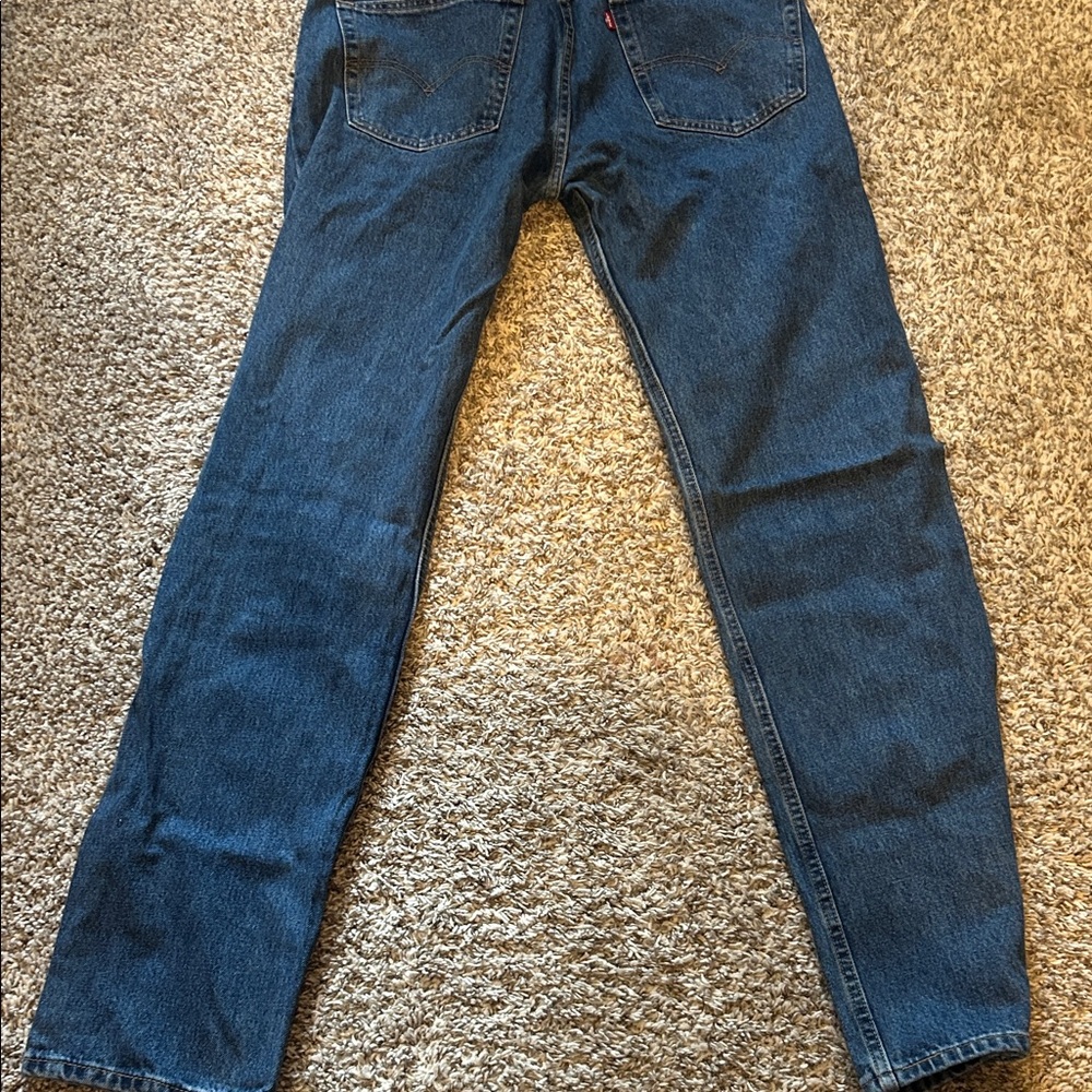 Levi's Men's Straight Jeans in Deep Blue - Picture 3 of 4